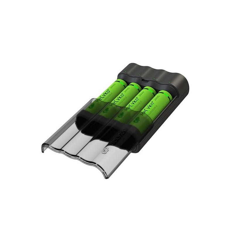 Ładowarka GP + Power Bank 2w1 AnyWay  + akumulatorki 2600
