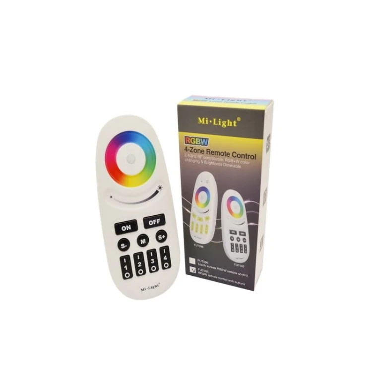 Komplet na 2 strefy - pilot z klawiszami klasycznymi 4 - strefowy LED RGB, RGBW + 2 x odbiornik LED RGBW_1