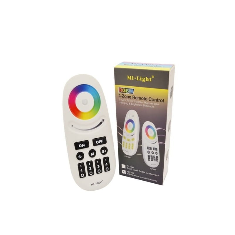 Komplet na 4 strefy - pilot z klawiszami klasycznymi 4 - strefowy LED RGB, RGBW + 2 x odbiornik LED RGBW_1
