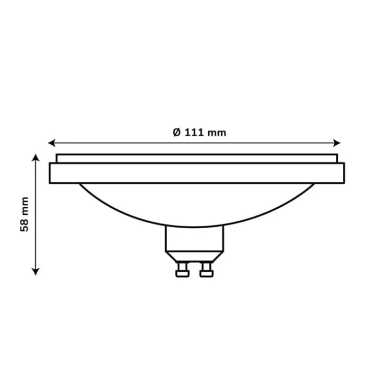 Żarówka LED GU10 ES111 9W biała dzienna 111mm  czarna_2