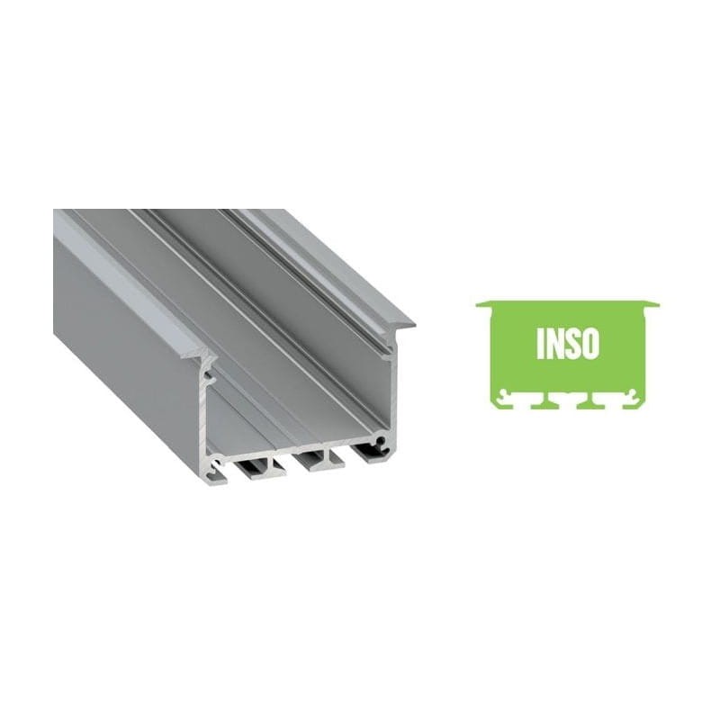 PROFIL wpuszczany srebrny  INSO - 1 metr