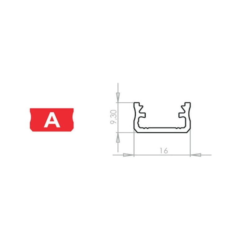 PROFIL typ A 2 metry wymiar