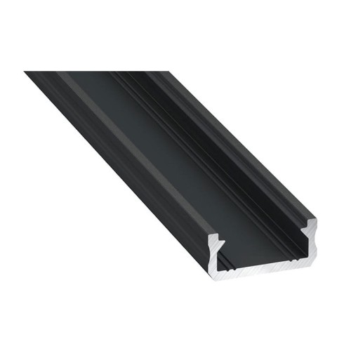 PROFIL typ D czarny anodowany nawierzchniowy płaski  2 metry