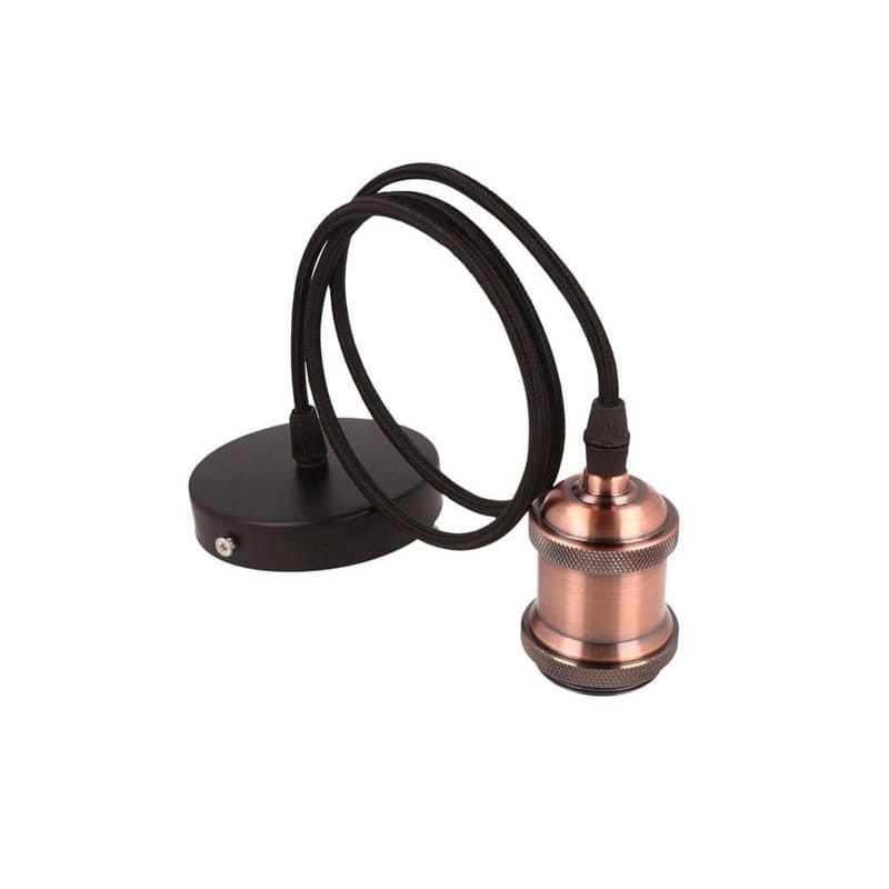 Lampa, oprawa zwieszana pojedyncza E27 aluminium - antyczna miedź