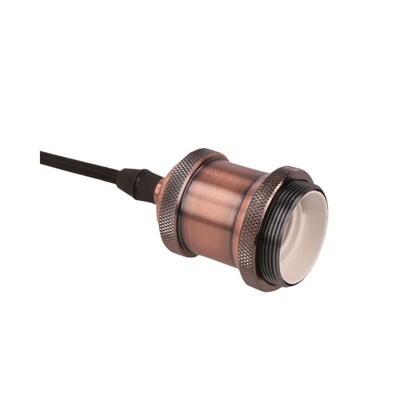 Lampa, oprawa zwieszana pojedyncza na żarówkę  E27 aluminium antyczna miedź