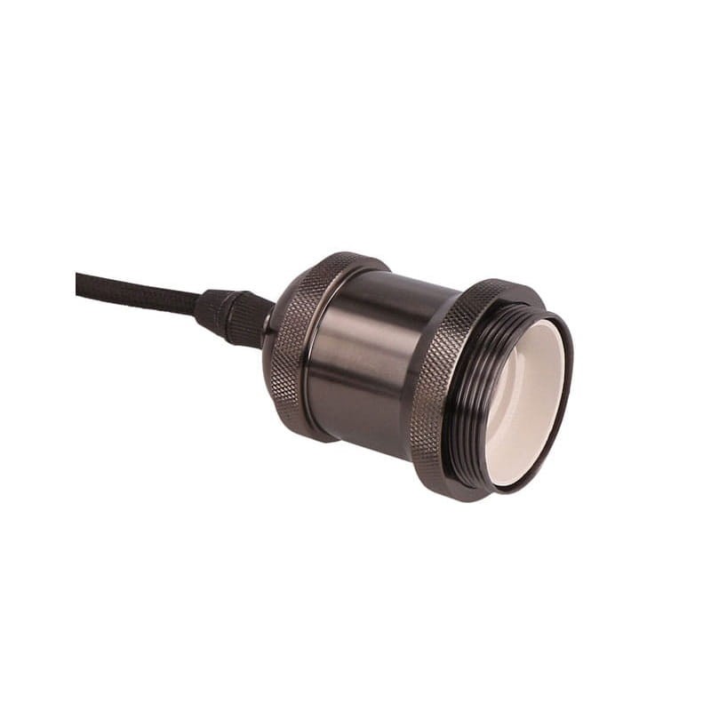 lampa zwis pojedyncza czarna na żarówkę E27 retro
