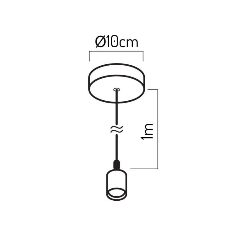 Lampa, oprawa zwieszana pojedyncza E27 aluminium - różowe złoto retro wymiary