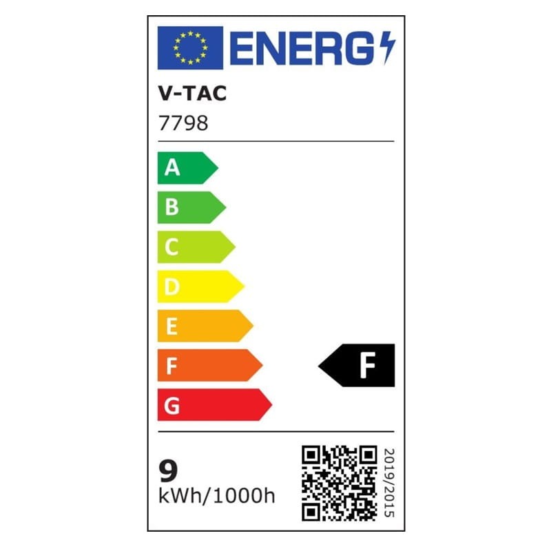 Świetlówka LED T8 9W 60 cm 6500K 850lm ze starterem AC-230V - 1-stronne zasilanie karta energetyczna