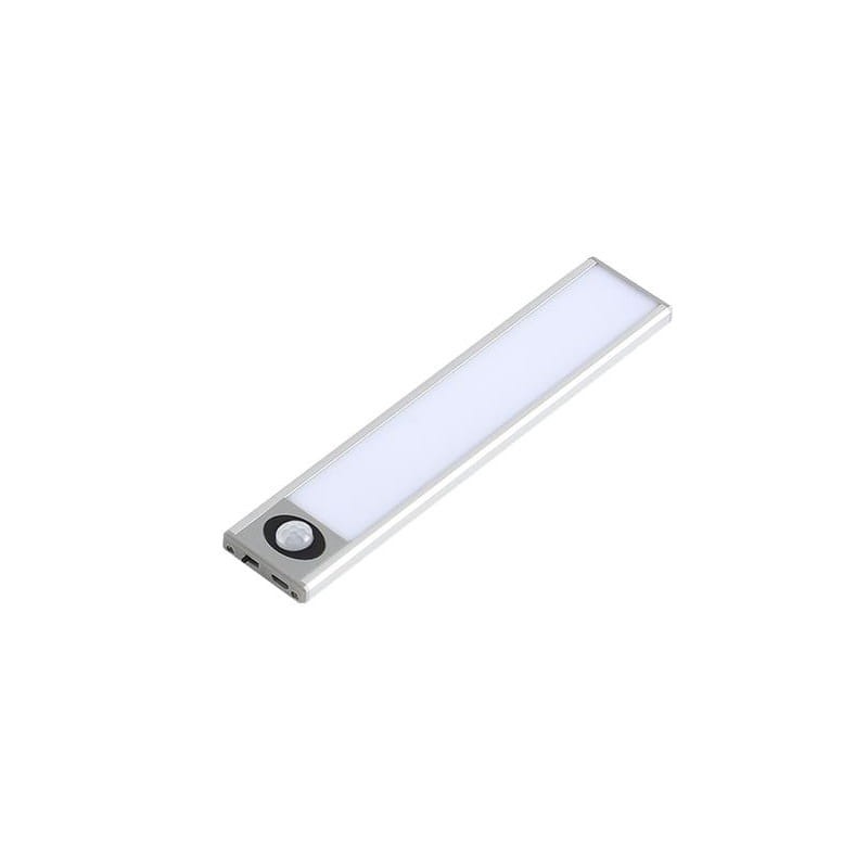 Lampa LED podszafkowa liniowa USB PIR 1W 20cm neutralna z przewodem i wyłącznikiem