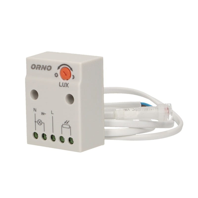 Czujnik zmierzchu regulowany IP65 z zewnętrzną sondą kabel 1 metr