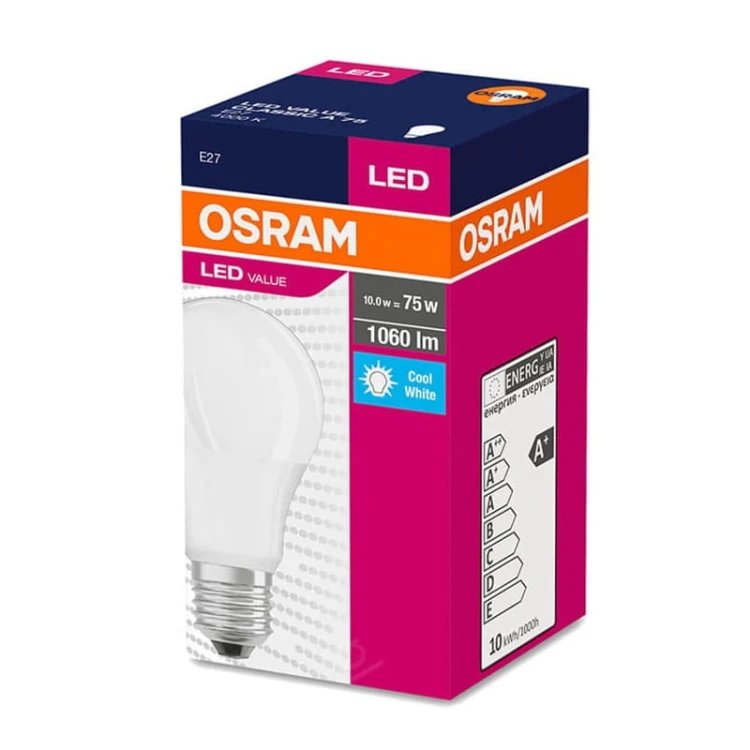 Żarówka LED Osram E27 10,5W biała neutralna kula 4000K