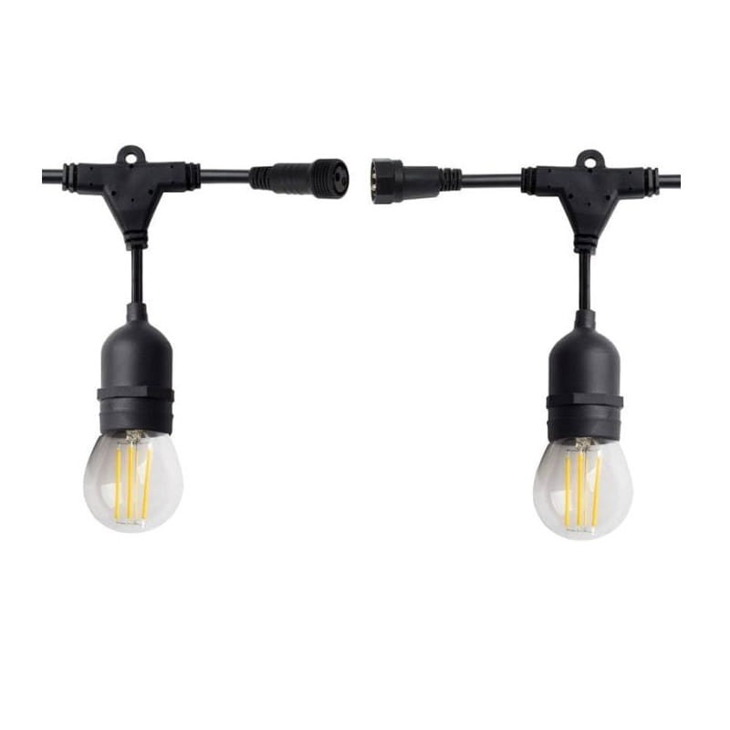 Lampa, oprawa zwieszana, girlanda 15xE27 długość 15m łączenie