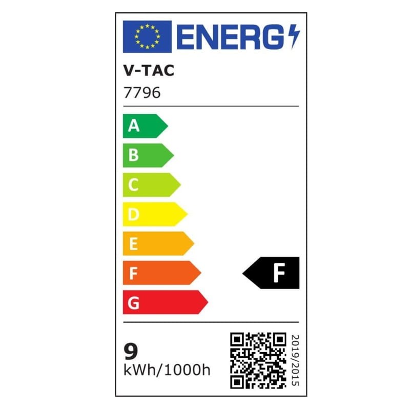 Świetlówka LED T8 9W 60 cm 3000K 850lm ze starterem AC-230V - 1-stronne zasilanie karta energetyczna