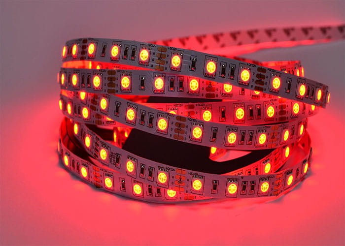 Taśma LED RGB 300 5050 niewodoodporna IP20 - 1m czerwony