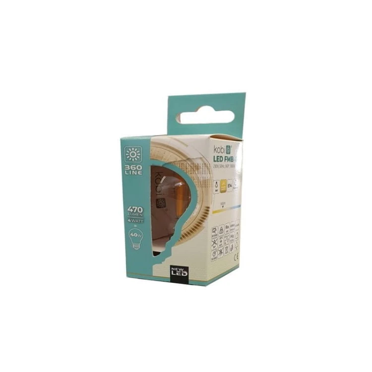 Żarówka LED E14 4W G45 Filament kulka biała ciepła