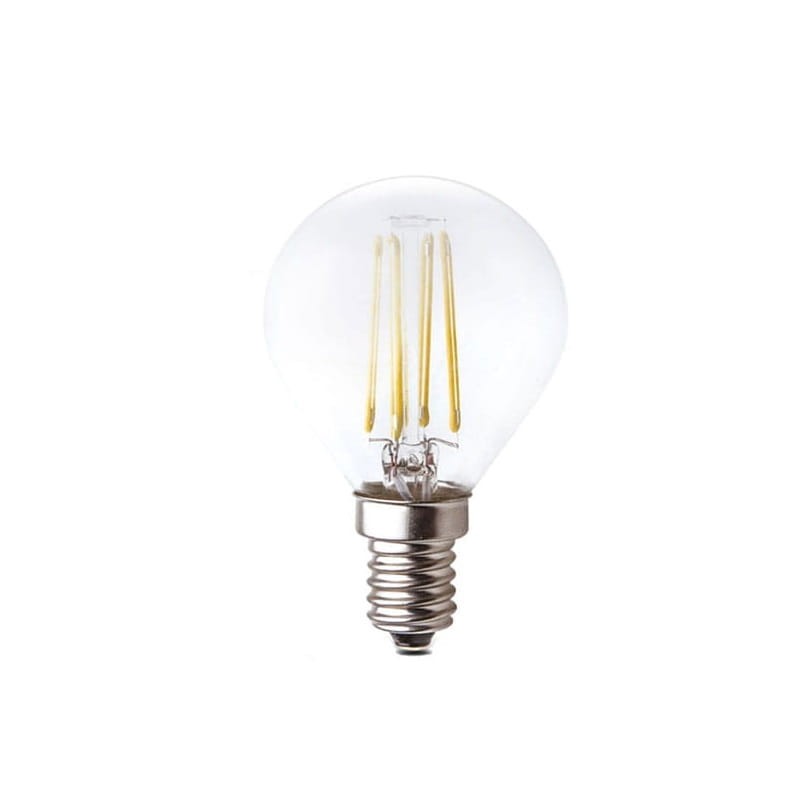 Żarówka LED E14 4W Filament kulka biała ciepła