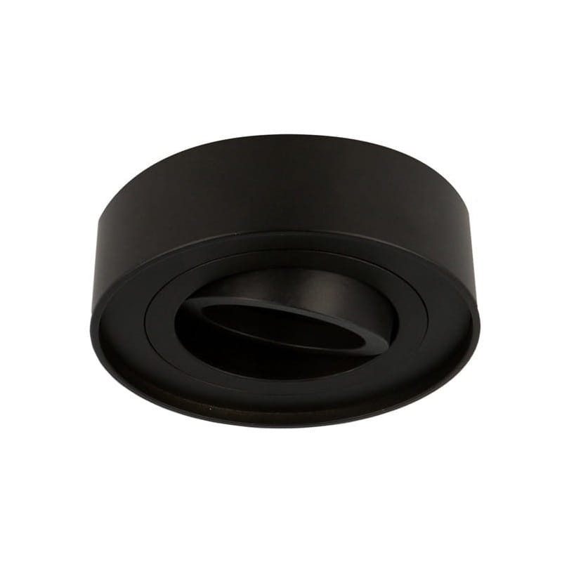 Oprawa sufitowa wpuszczana okrągła ruchoma GU10 230V  czarna matowa