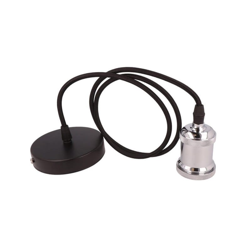 Lampa, oprawa zwieszana 1xE27 aluminium - chrom