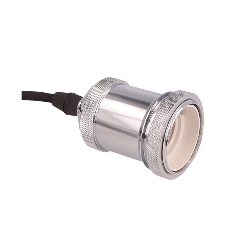 Lampa, oprawa zwieszana 1xE27 aluminium - chrom oprawa