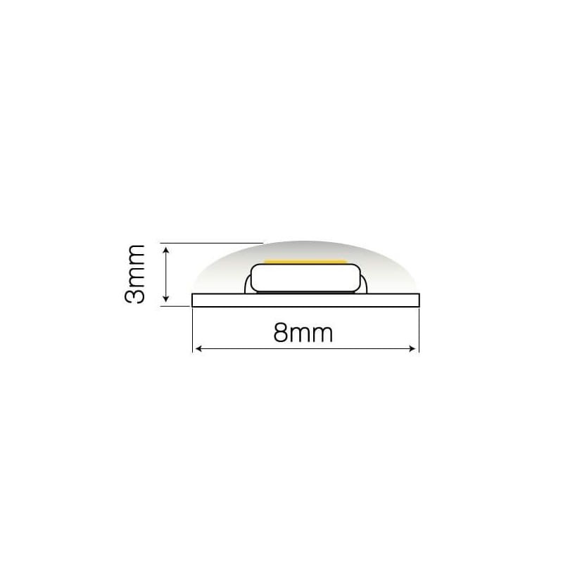 Taśma LED LEDline PRO 300SMD3528 24V biała ciepła IP65 WODOODP. - 5m wymiary