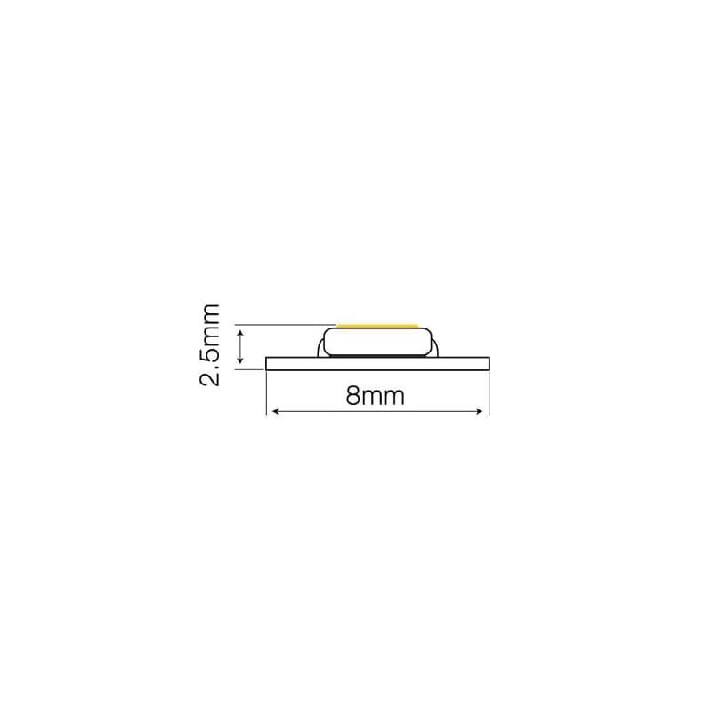 Taśma LED LEDline PRO 300SMD3528 24V biała dzienna IP20 NIEWODOODP. - 5m wymiary