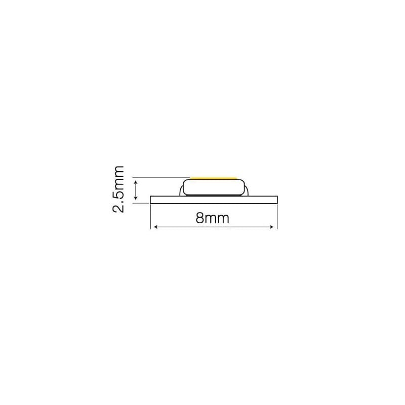 Taśma LED LEDline PRO 300SMD3528 24V biała ciepła IP20 NIEWODOODP. - 5m wymiary