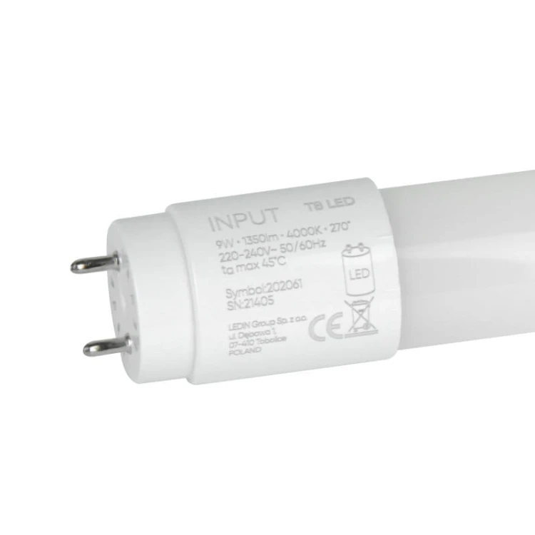 Świetlówka tuba LED T8 9W 60 cm biała neutralna - 1-stronne zasilanie_1