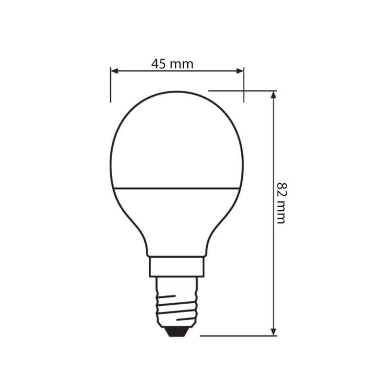 Żarówka LED E14 P45 kulka 4,9W 2700K biała ciepła_2