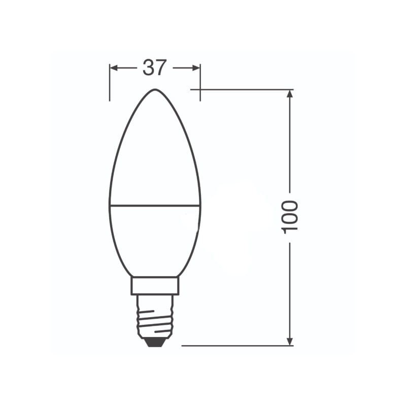 Żarówka LED E14 C37 świeczka 4,9W 2700K biała ciepła_3