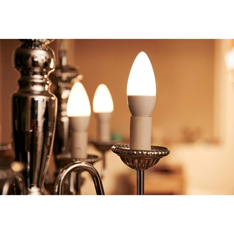 Żarówka LED E14 C37 świeczka 4,9W 2700K biała ciepła_4