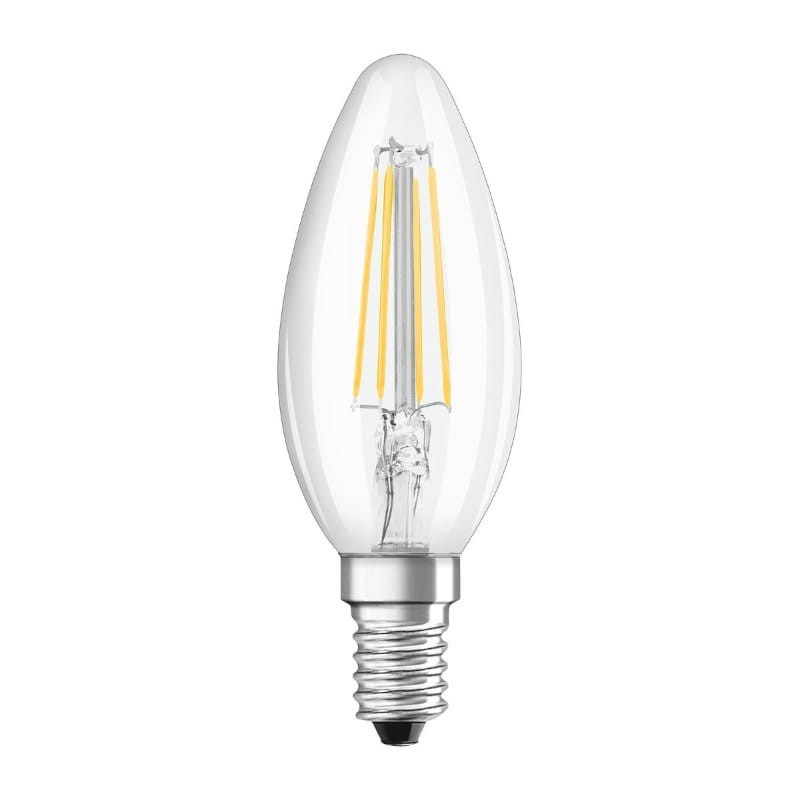 Żarówka LED E14 C37 filament świeczka 4W 2700K biała ciepła_1
