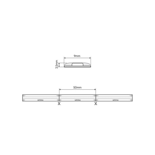 Taśma LED liniowa COB 11W/m 24V 6500K IP65 biała zimna 5m._1