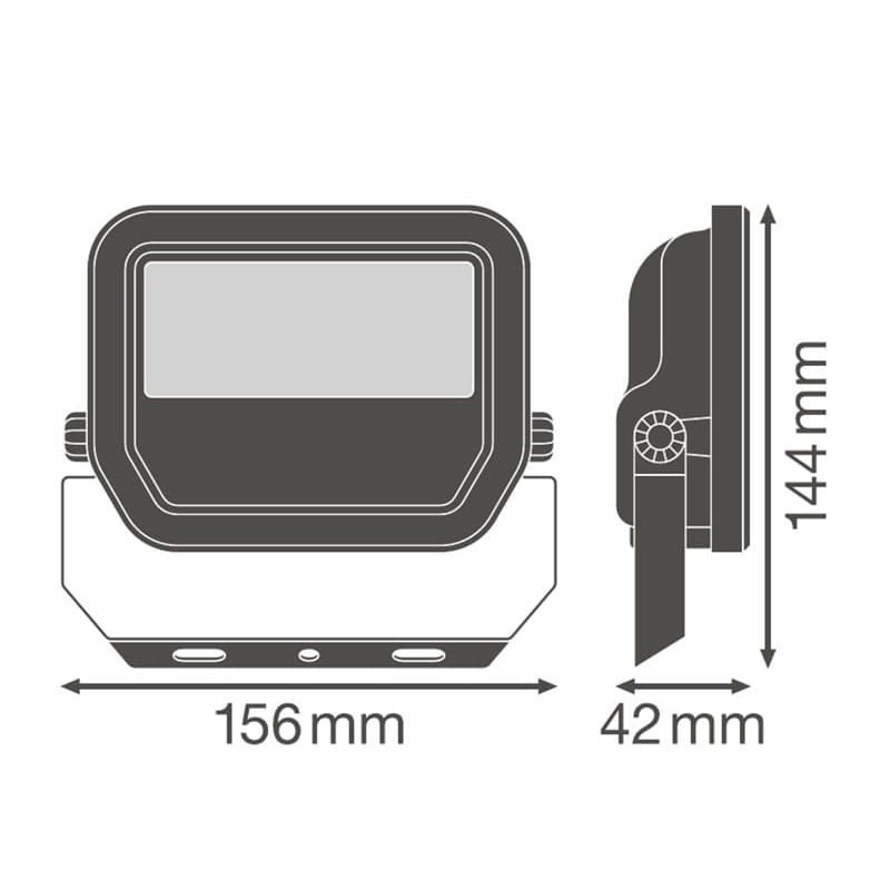 Naświetlacz LED LEDVANCE FLOODLIGHT 20W - 4000K biały wymiary