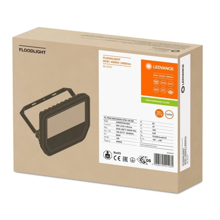 Naświetlacz LED LEDVANCE FLOODLIGHT 50W - 4000K czarny opakowanie