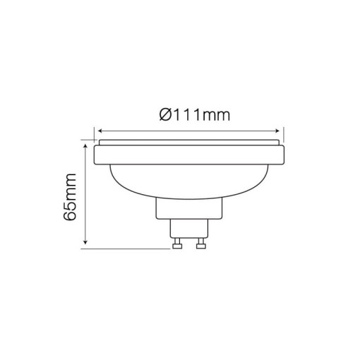 Żarówka LED GU10 ES111 12W 45° biała ciepła wymiary