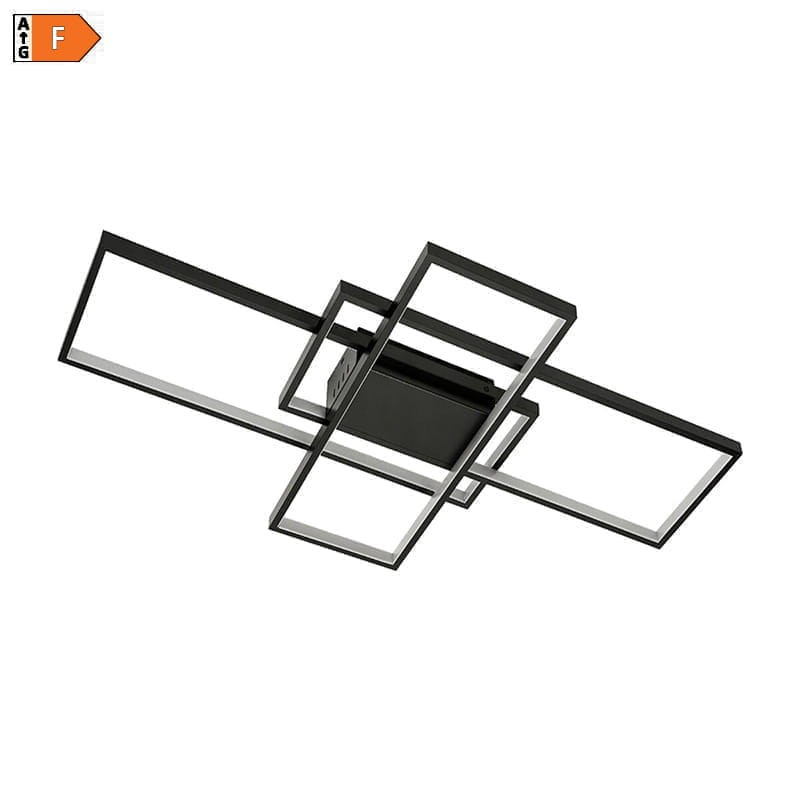 Żyrandol, lampa LED ARTESIA 92W CCT ciepła-zimna czarna + pilot