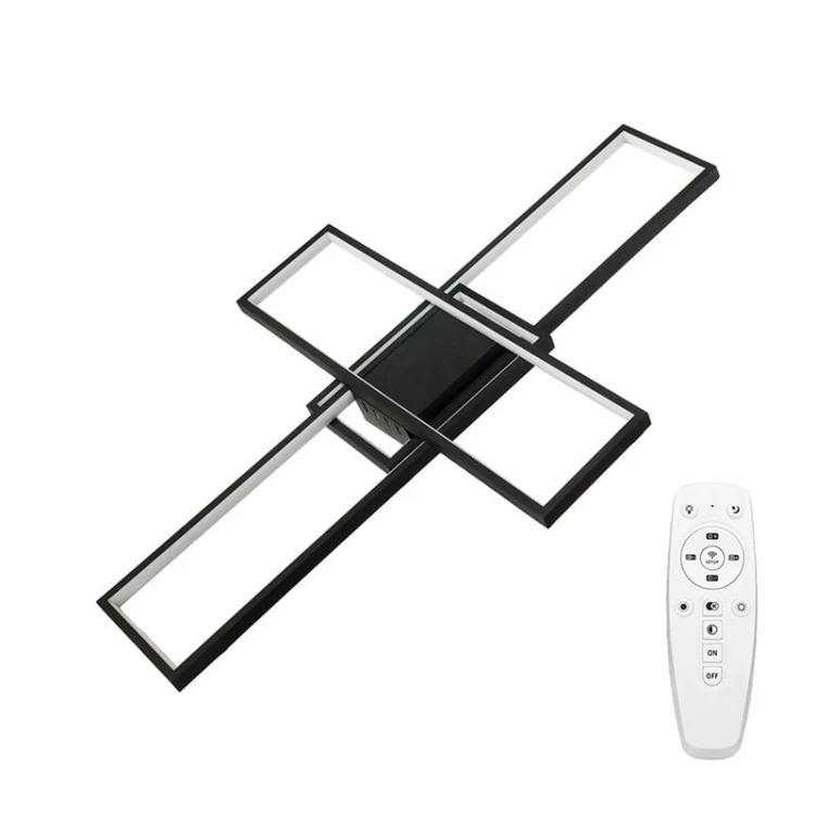 Żyrandol, lampa LED ARTESIA 92W CCT ciepła-zimna czarna + pilot_2