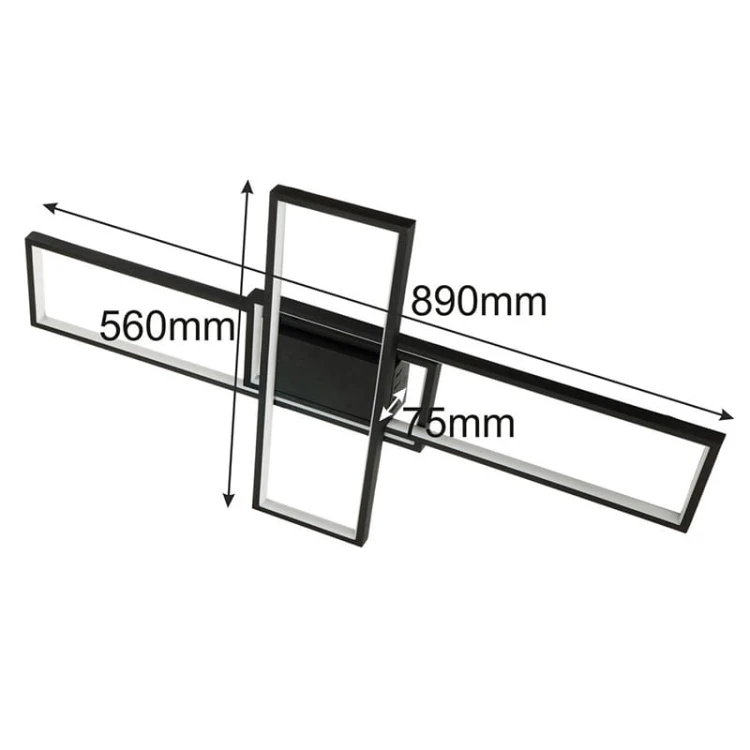 Żyrandol, lampa LED ARTESIA 92W CCT ciepła-zimna czarna + pilot_9