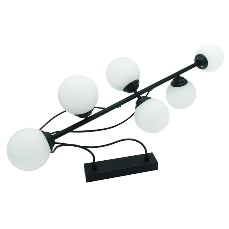 Lampa sufitowa, wisząca 6xE27 PALLE czarna_1