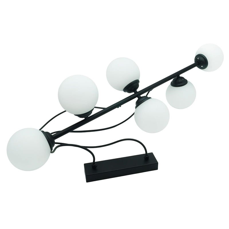 Lampa sufitowa, wisząca 6xE27 PALLE czarna_1