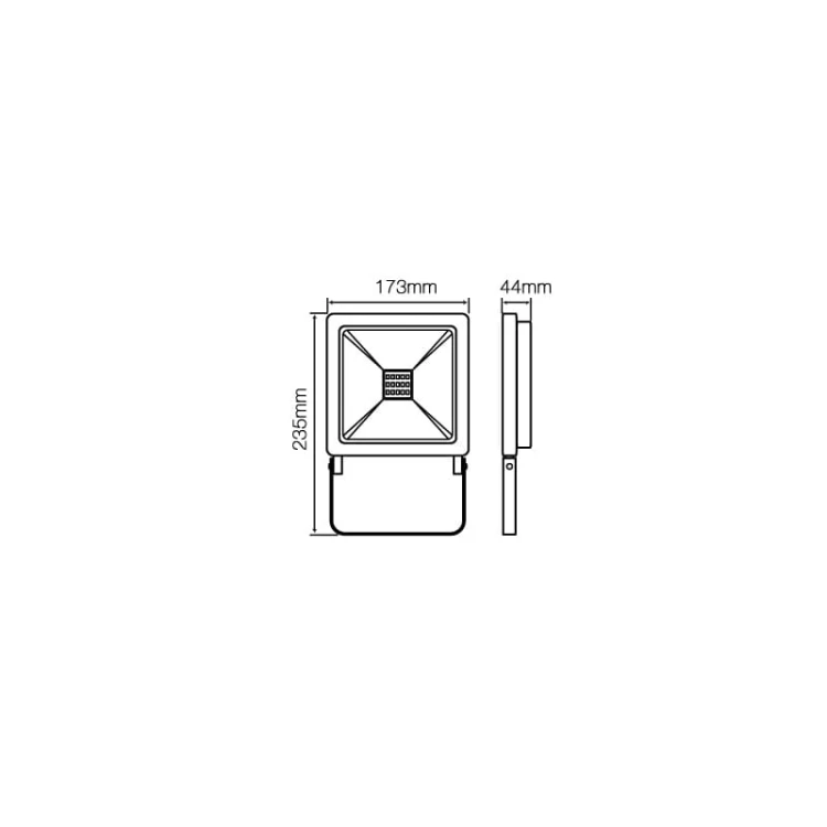 Naświetlacz LED LEDline 50W RGB Photon wymiary
