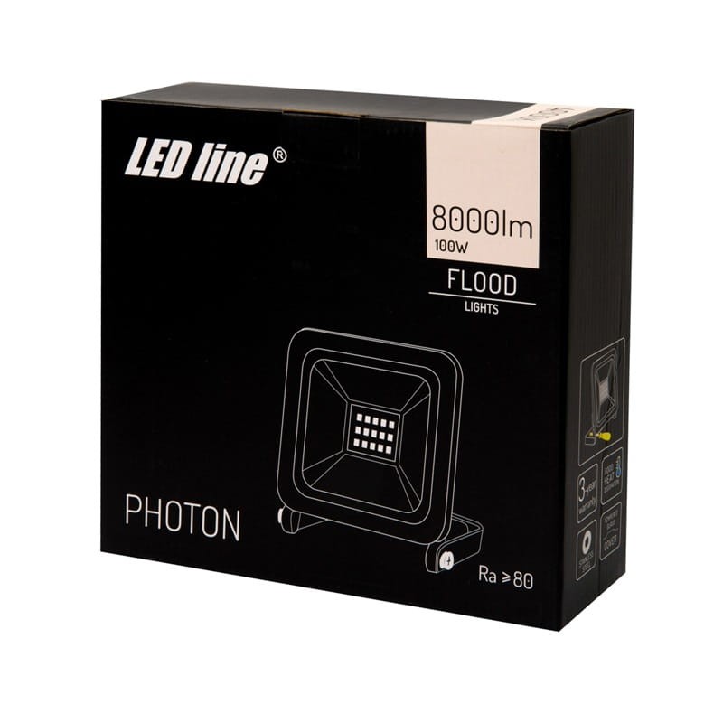 Naświetlacz LED LEDline PHOTON 100W - 4000K biała dzienna opakowanie