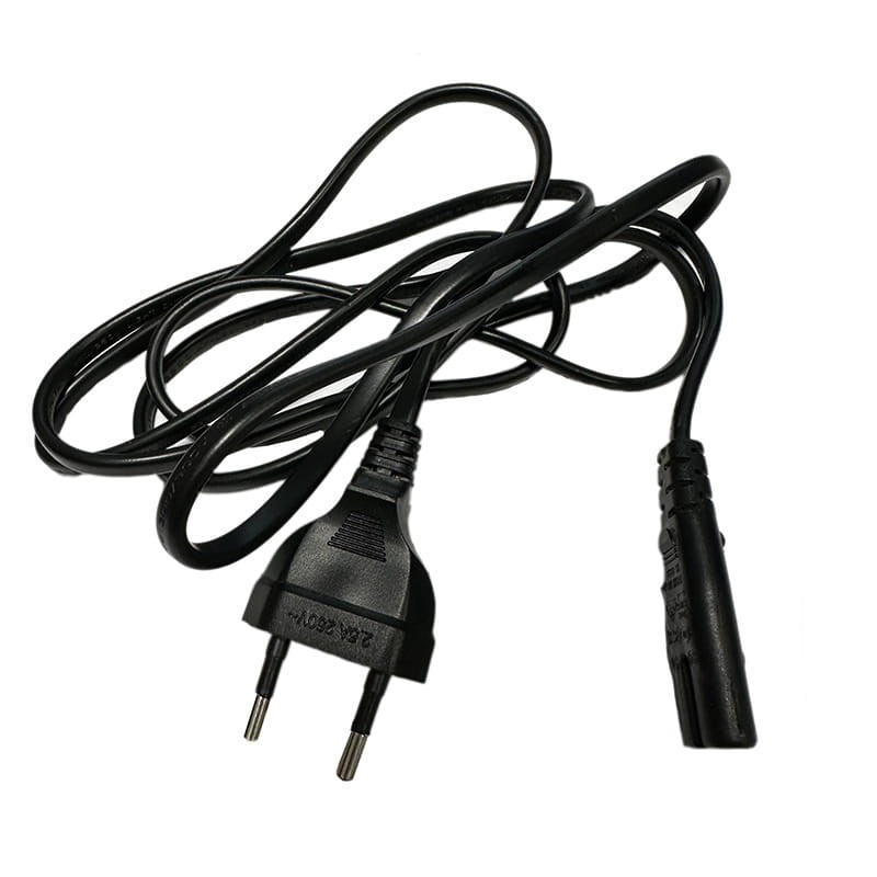 Przewód zasilający do zasilaczy desktop i urządzeń elektronicznych, płaski, ósemka 2PIN - 1,5m