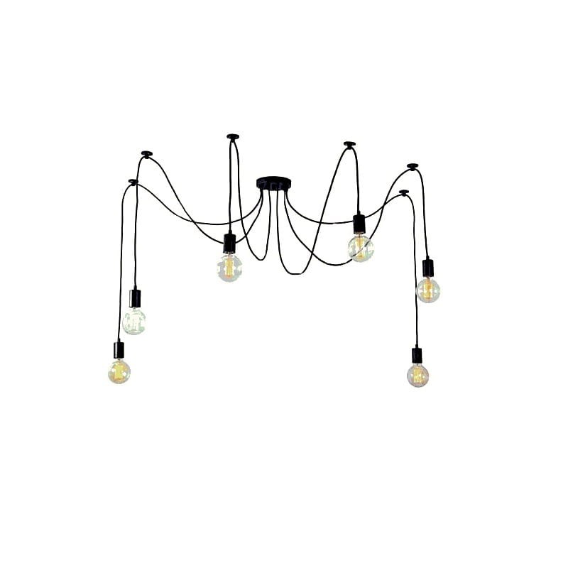 Lampa wisząca Pająk 6 ramienna E27 115 cm