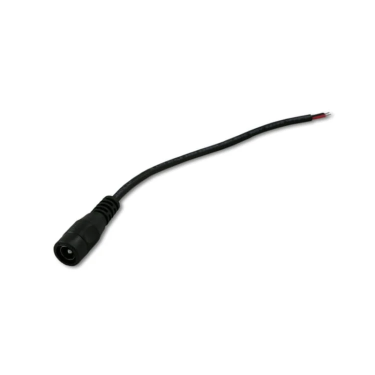 Gniazdo żeńskie DC 2,1 x 5,5 mm z przewodem 13 cm do lutowania