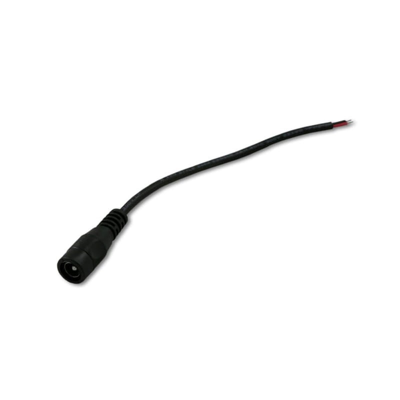 Gniazdo żeńskie DC 2,1 x 5,5 mm z przewodem 13 cm do lutowania