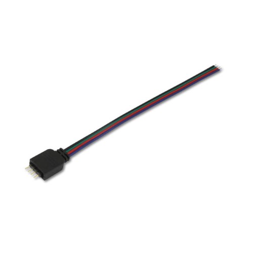 Złączka do taśmy LED RGB 10mm 4-pin męska z kablem
