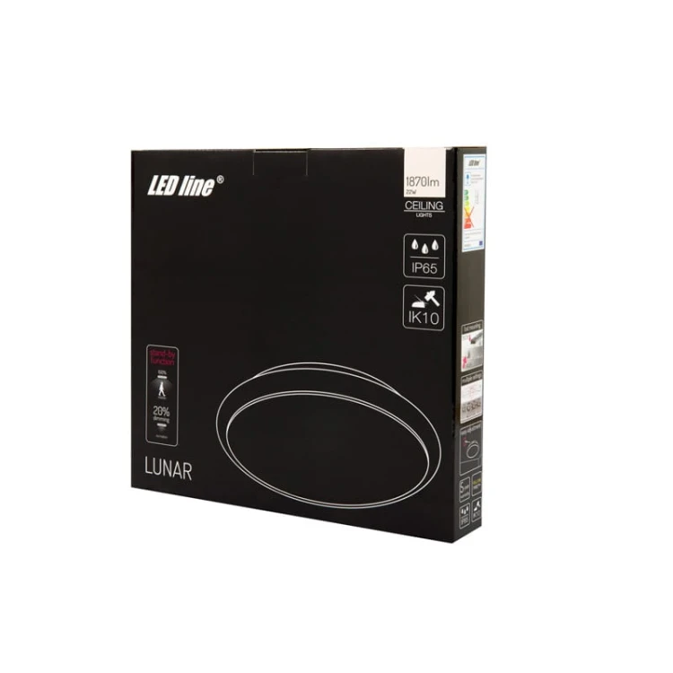 Plafon LED LEDline LUNAR z czujnikiem 22W 230V IP65 4000K - biała dzienna opakowanie