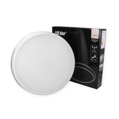 Plafon LED LEDline LUNAR z czujnikiem 16W 230V IP65 4000K - biała dzienna z opakowaniem