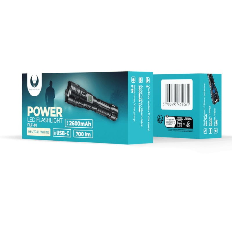 Latarka ręczna LED POWER 700lm akumulator 2600mAh USB-C_8